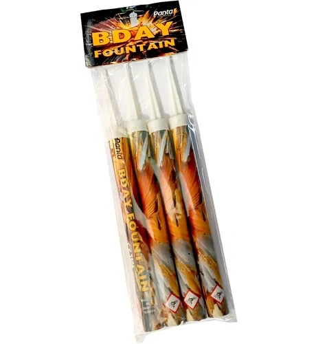 Pyrotechnika Dortová BDAY fontána 15cm (4ks)