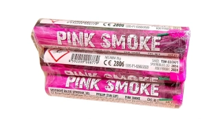 Pyrotechnika růžová dýmovnice PINK SMOKE 3ks