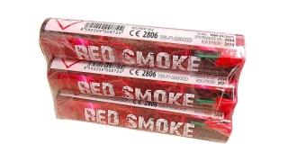 Pyrotechnika červená dýmovnice RED SMOKE 3ks