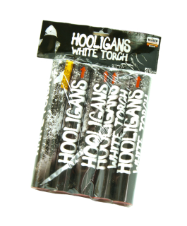 Pyrotechnika Fotbalová pochodeň bílá+ bílý dým 25mm 5ks
